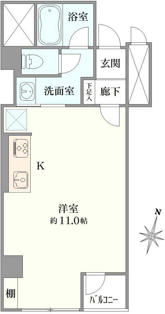 ロジマン西麻布の間取図