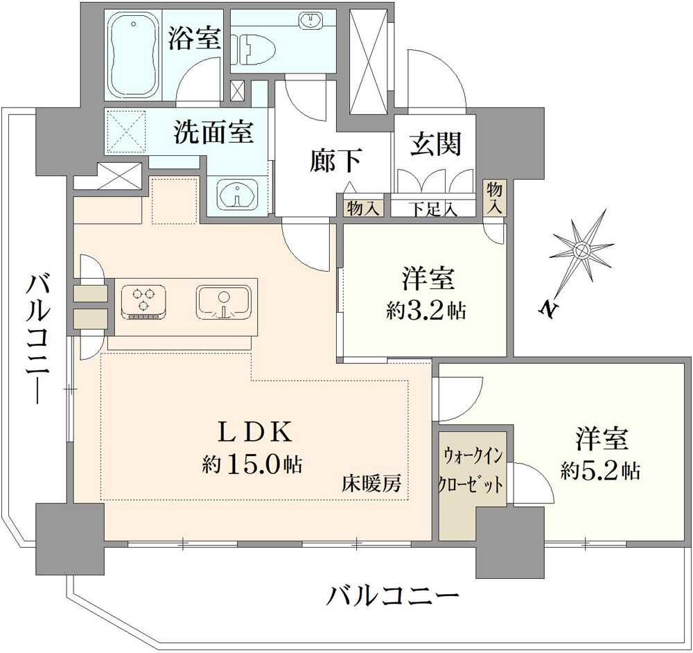 グローリオタワー巣鴨の間取図