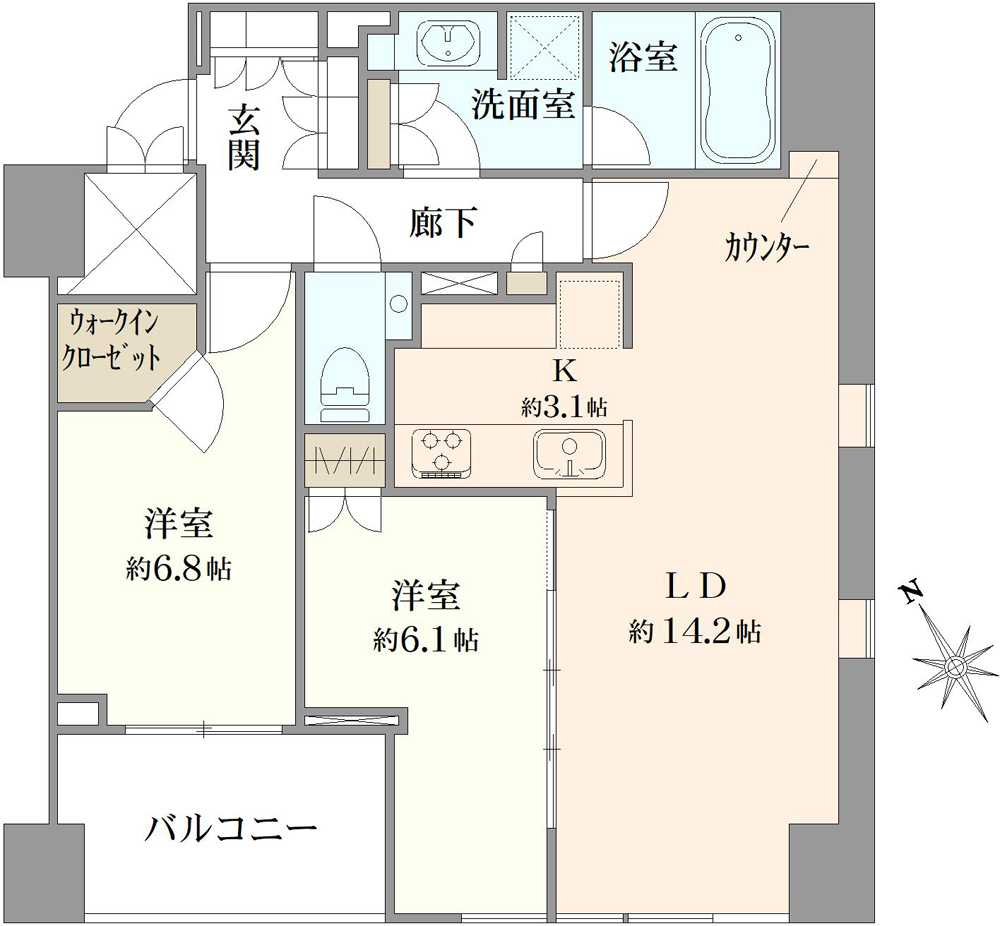 グランスイート麻布台ヒルトップタワーの間取図