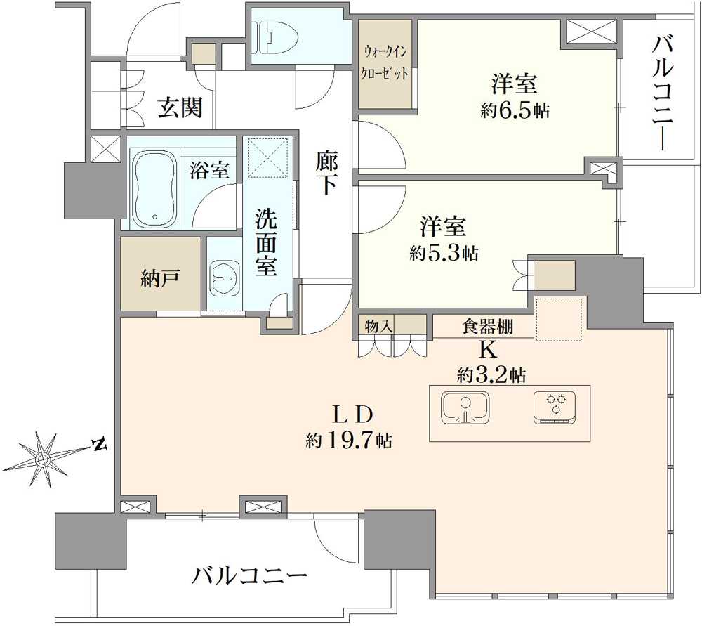 プラウドタワー芝浦の間取図