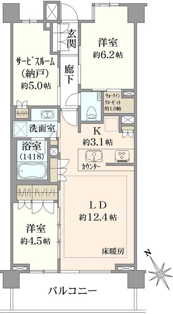 ザ・パークハウス朝霞台レジデンスの間取図