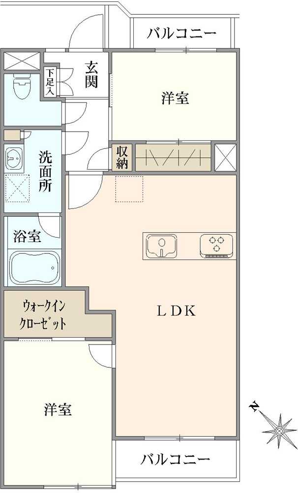 ライオンズマンション国立第3の間取図