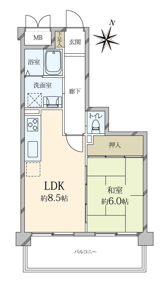 セレーノ甲南山手の間取図