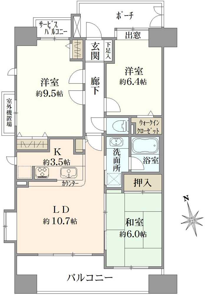 ダイアパレス　ラ・セーヌ小台公園の間取図