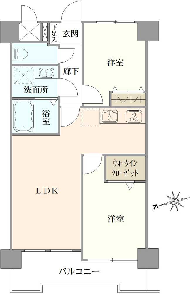 セザールお花茶屋の間取図