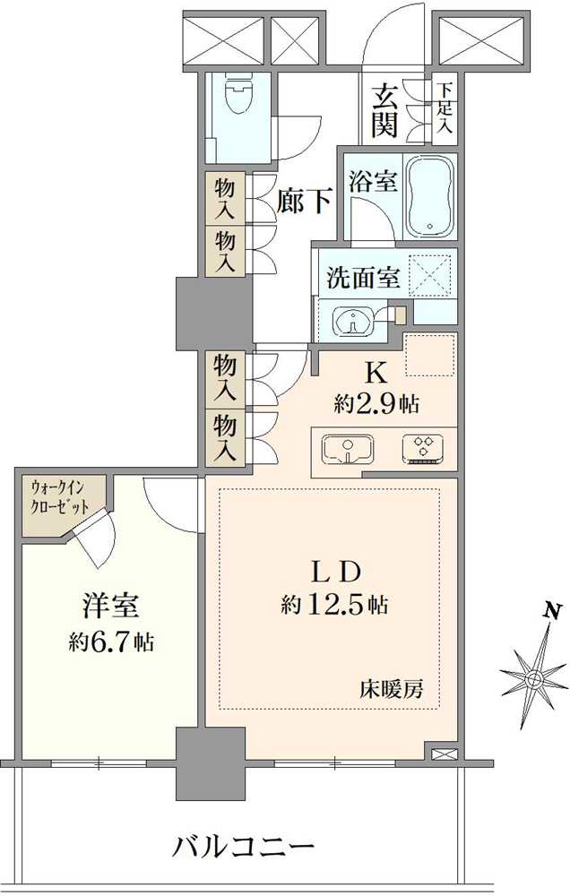 プラウドタワー金町の間取図