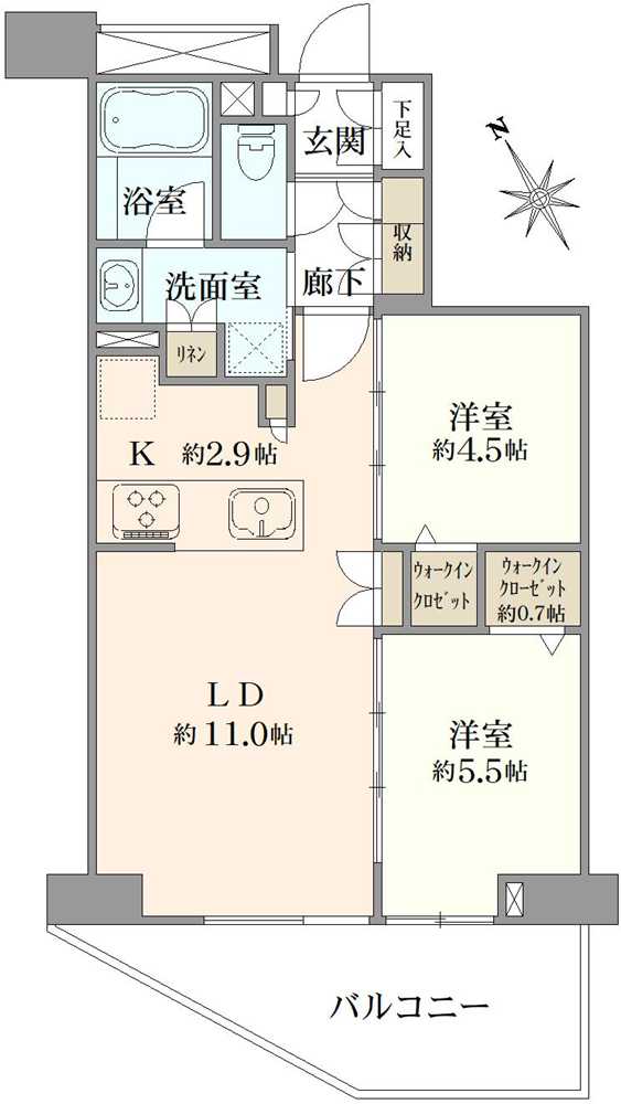 ヴェレーナ江ノ島の間取図