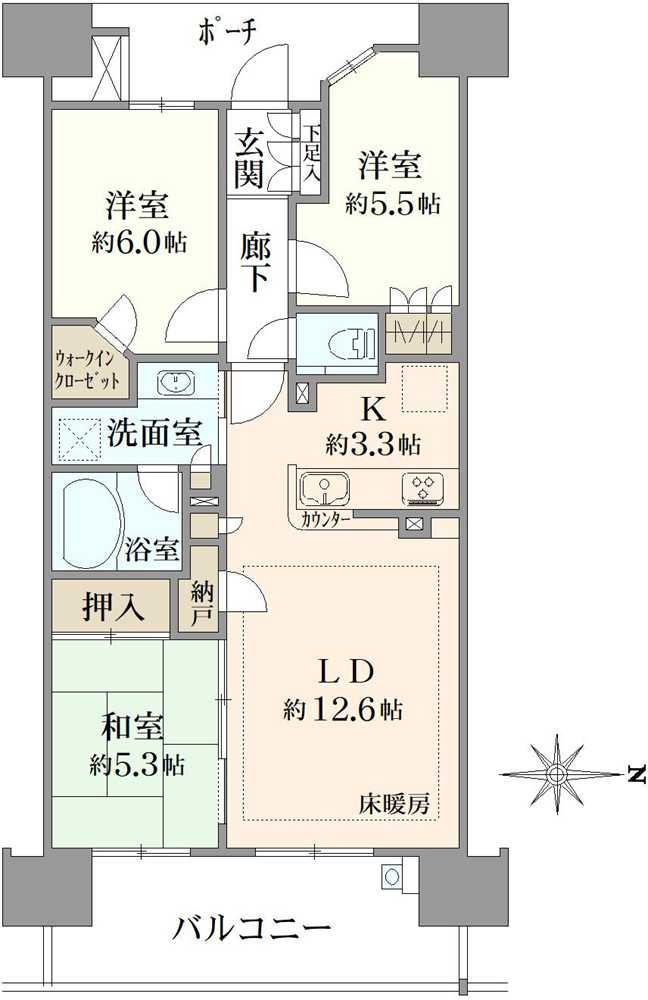 プラウドシティ金町ガーデンの間取図