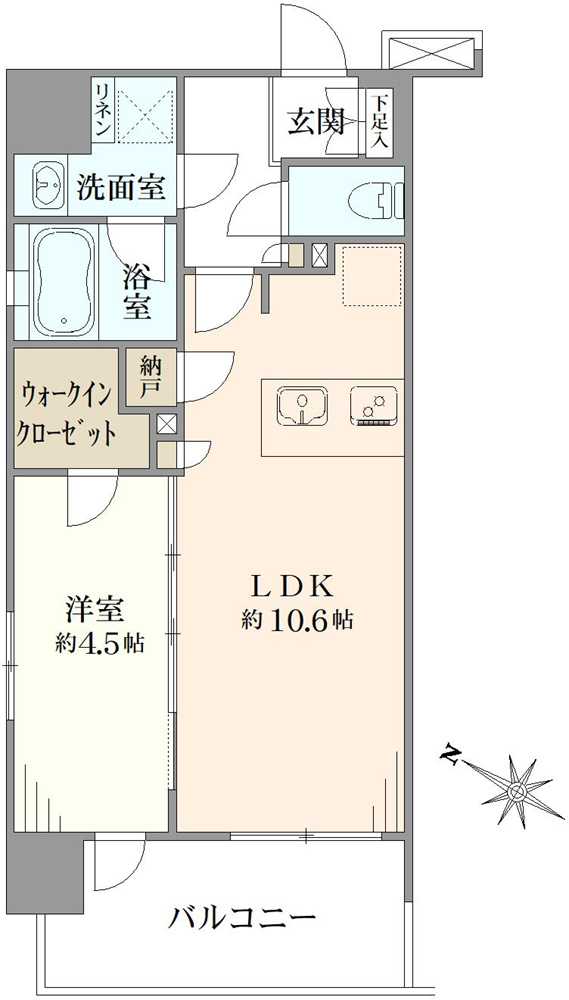 サンクレイドル浅草の間取図