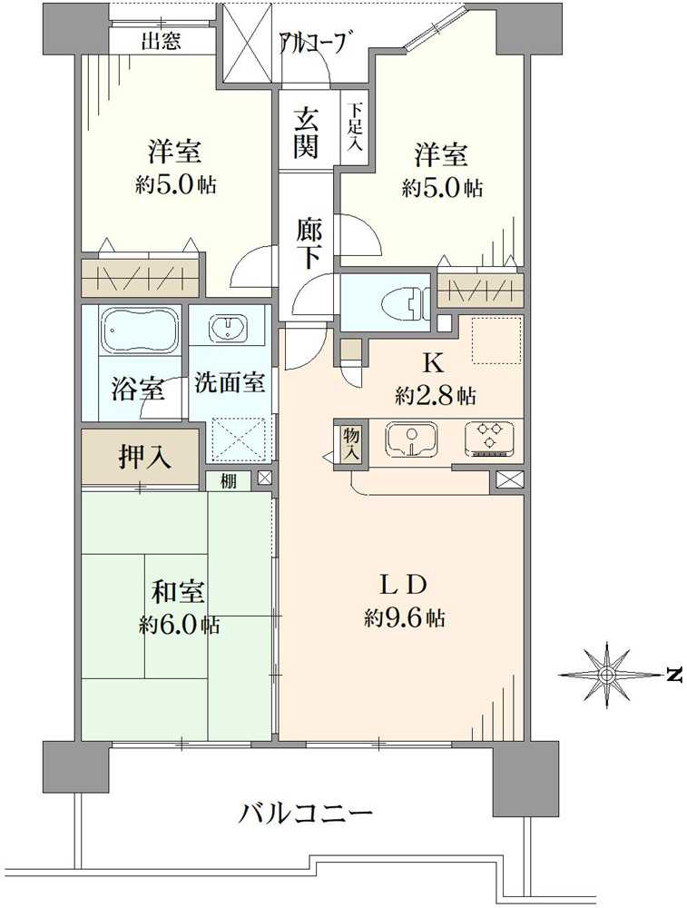 デュオコート竹ノ塚の間取図