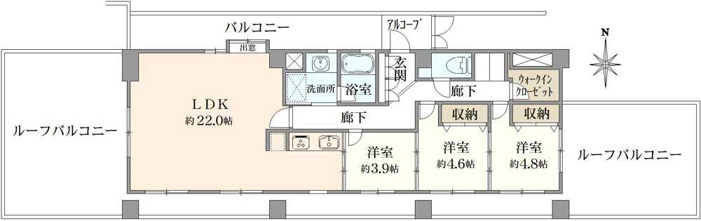 ライオンズマンションお花茶屋駅前通りの間取図