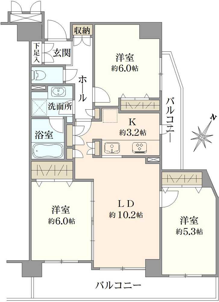 バームステージ梅島の間取図