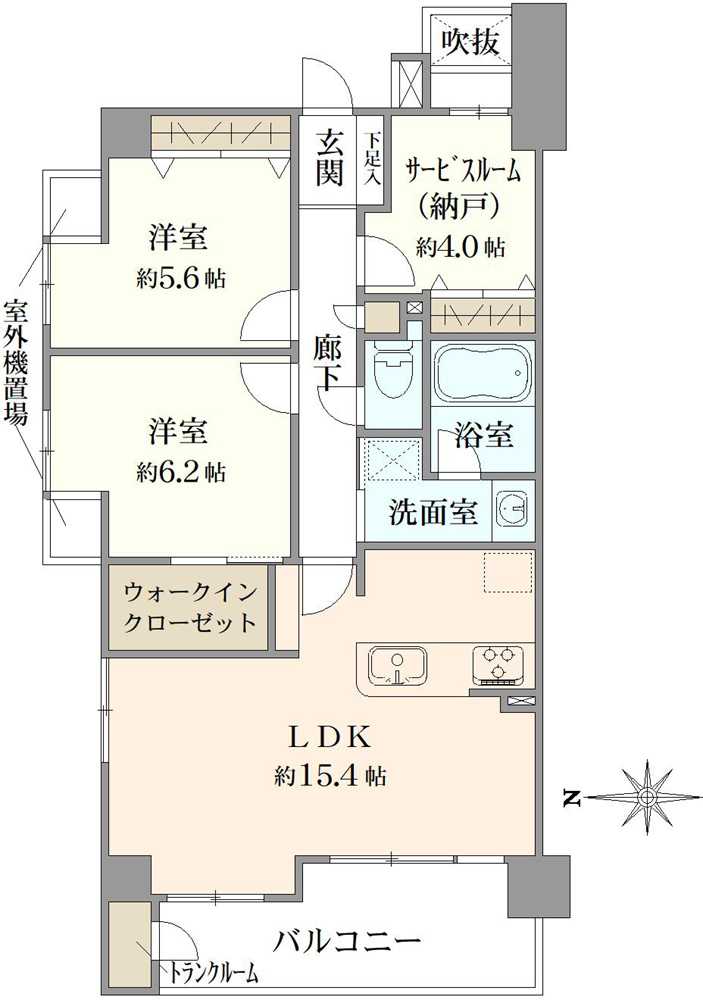 アルシオン北綾瀬の間取図