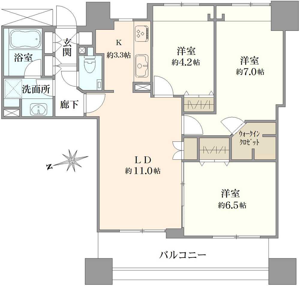 アトラスタワー北千住の間取図