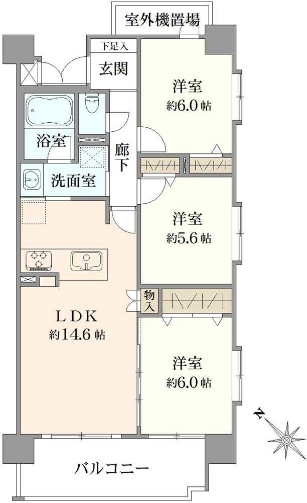 コニファーコート金町エアーレジデンスの間取図