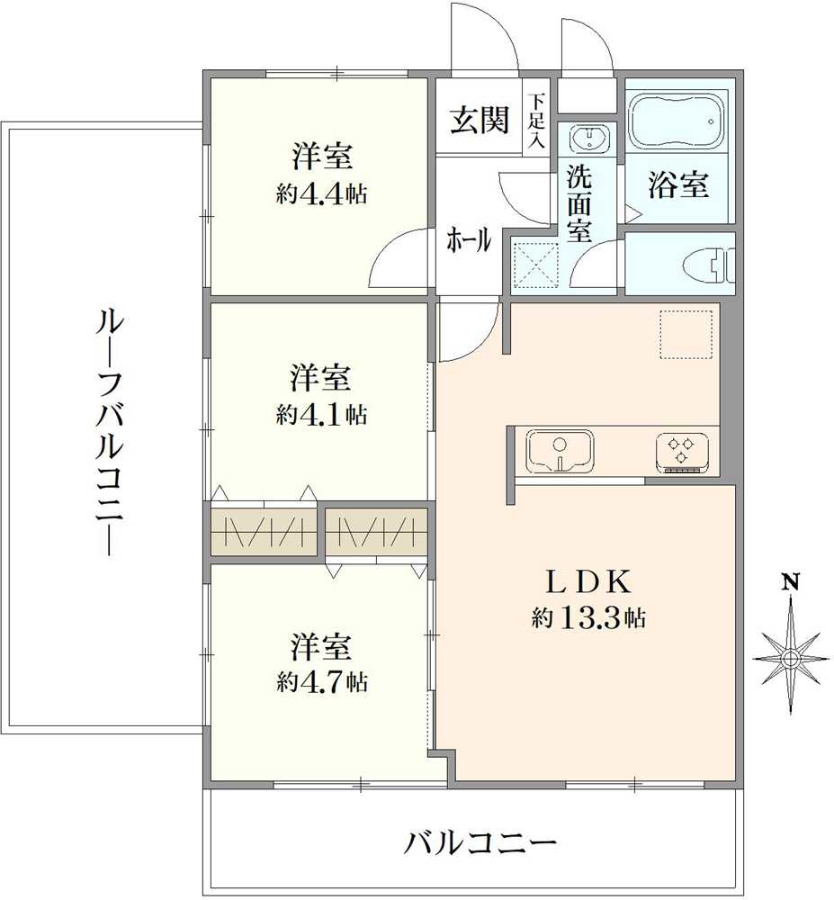 ライオンズマンション西新井第二の間取図