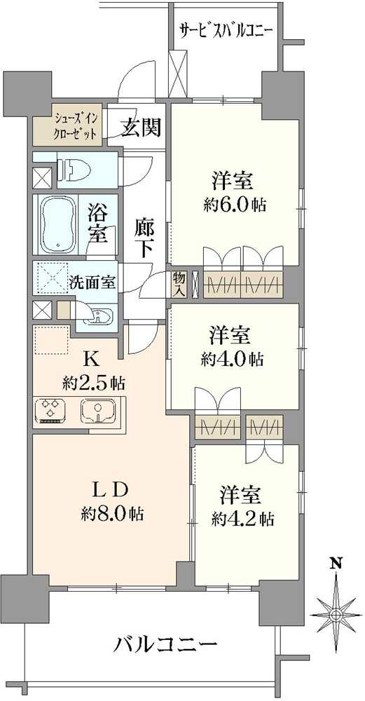レーベン立石DUNAMISの間取図