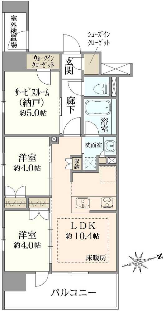 プレシス東京三ノ輪の間取図