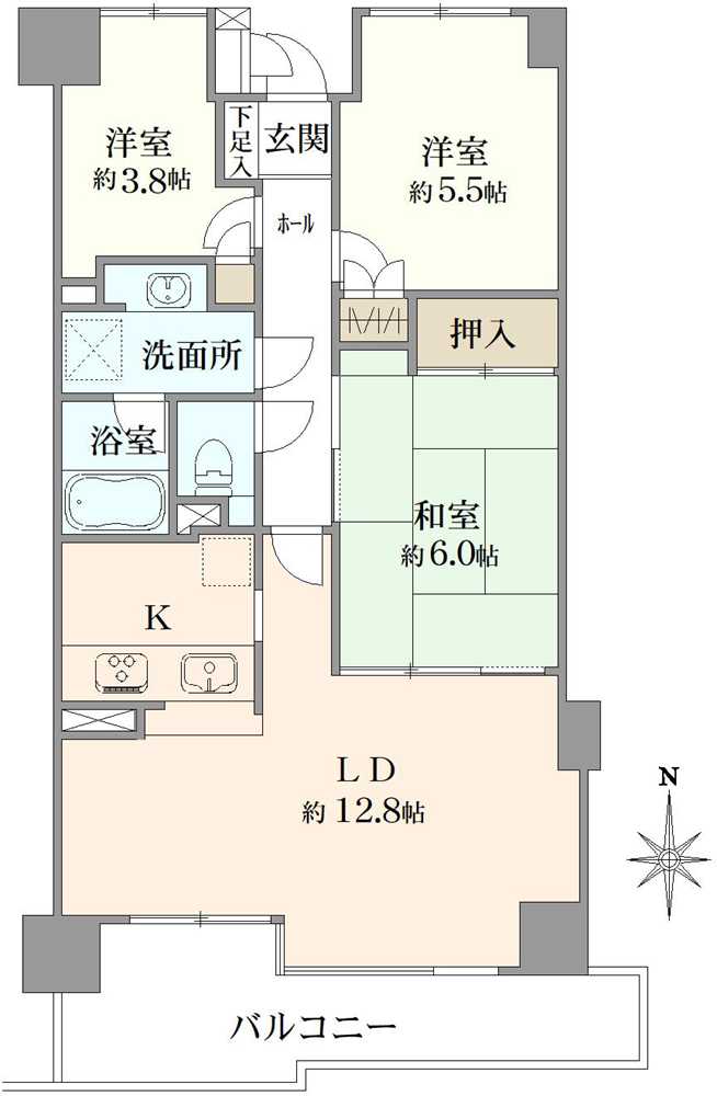 シャリエ立石の間取図