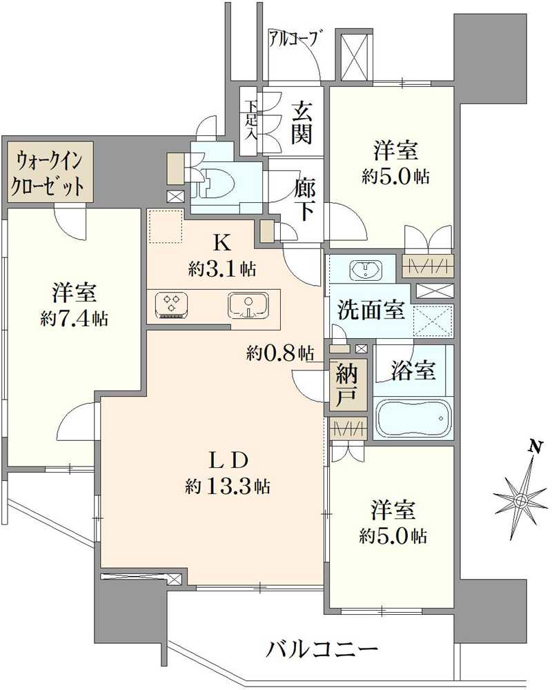 プラウド綾瀬の間取図