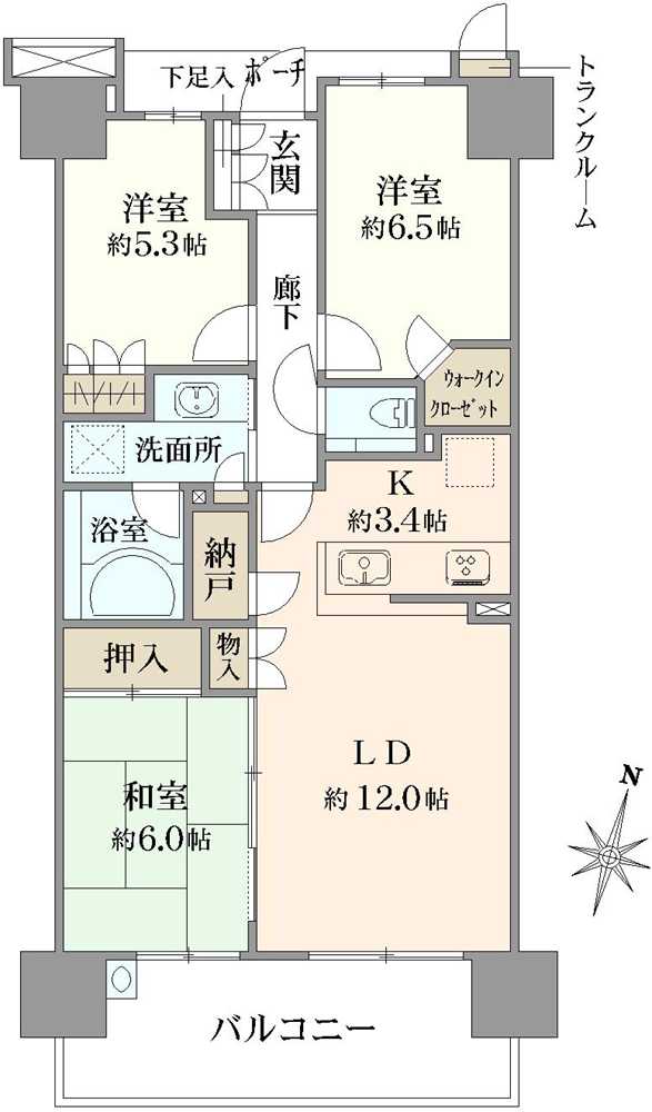 プラウドシティ金町アベニューの間取図