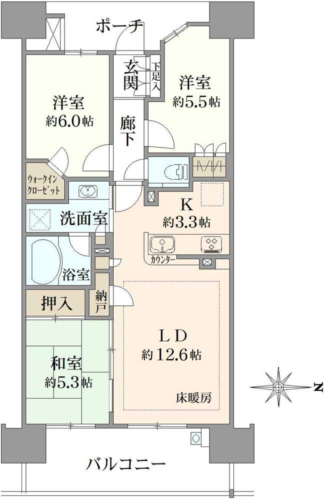 プラウドシティ金町ガーデンの間取図