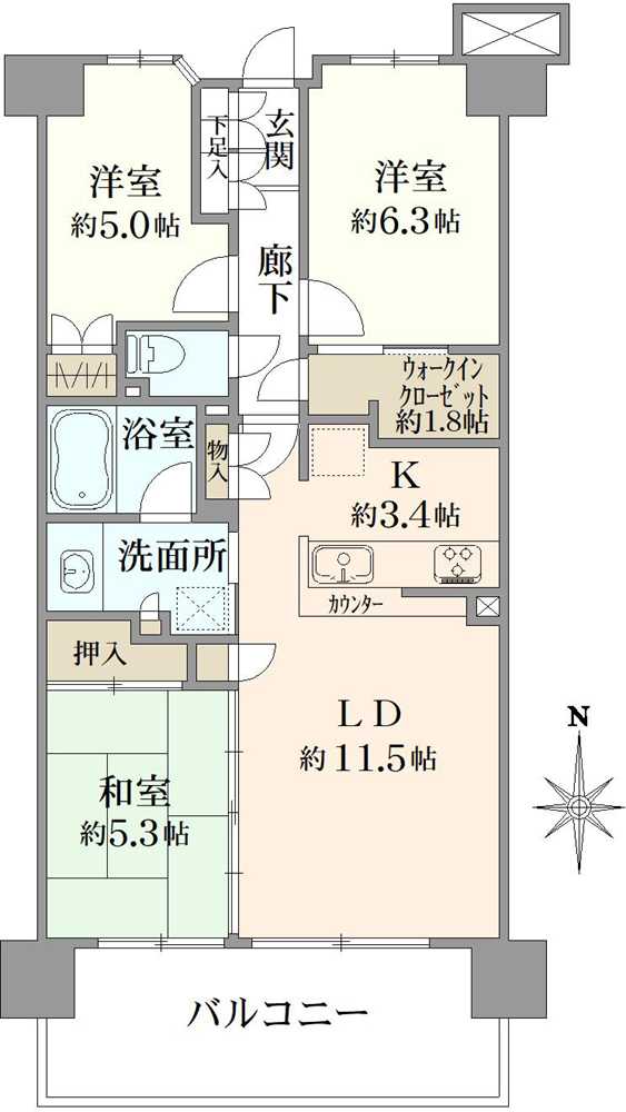パークプレミアム メイツ西新井サクラテラスの間取図