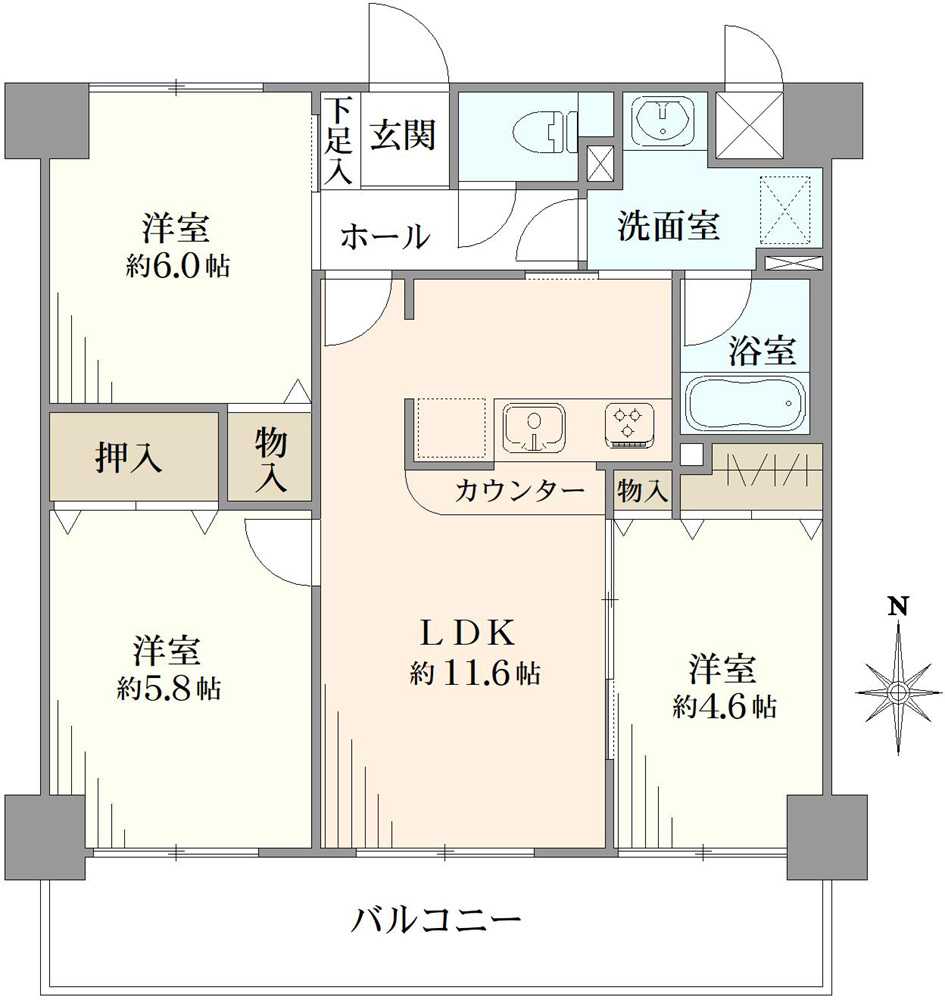 プレール京成関屋駅前の間取図