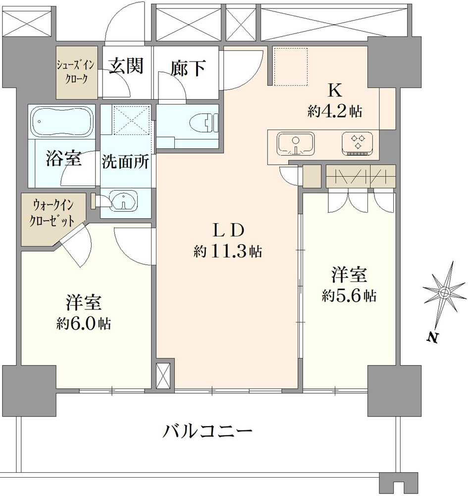 プラウドタワー金町の間取図