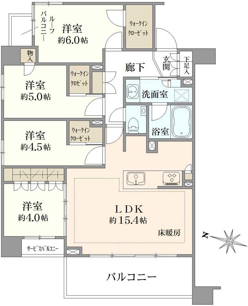 クリオ亀有ガーデンマークスの間取図