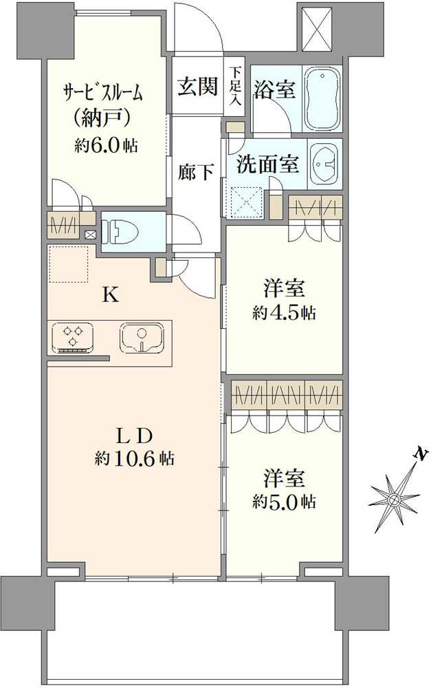 ライオンズ南千住グランプレイスの間取図