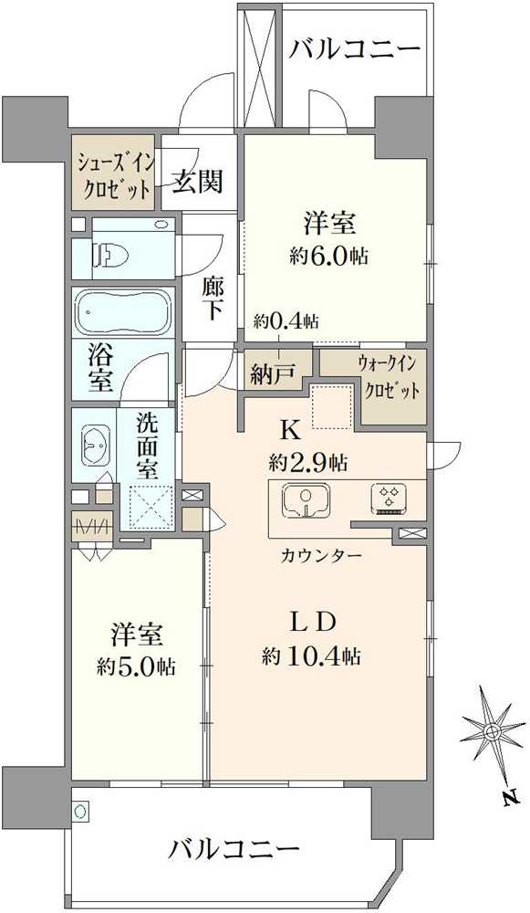 シティハウス綾瀬の間取図