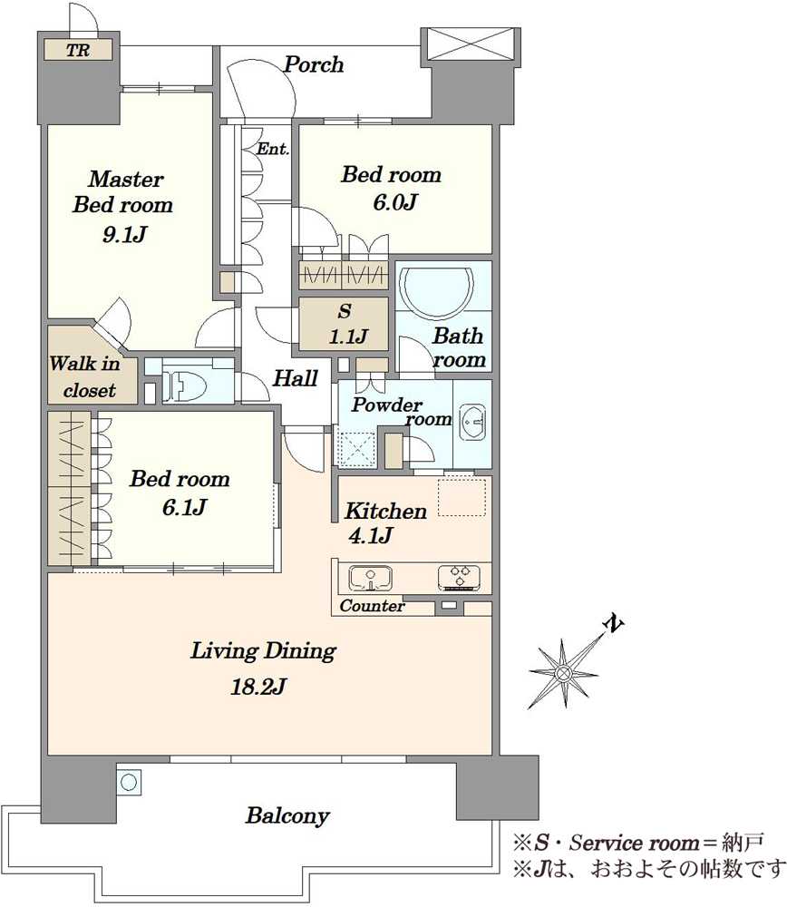 プラウド新浦安パームコートの間取図