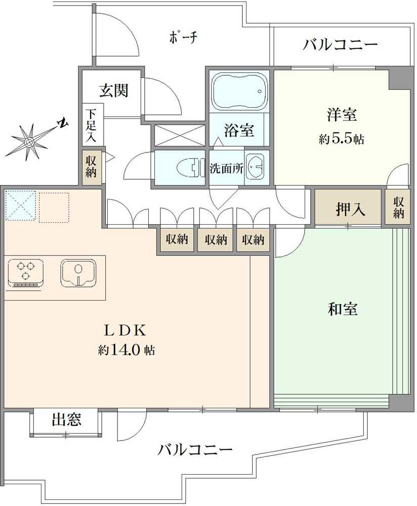 ヴィルヌーブ一之江の間取図