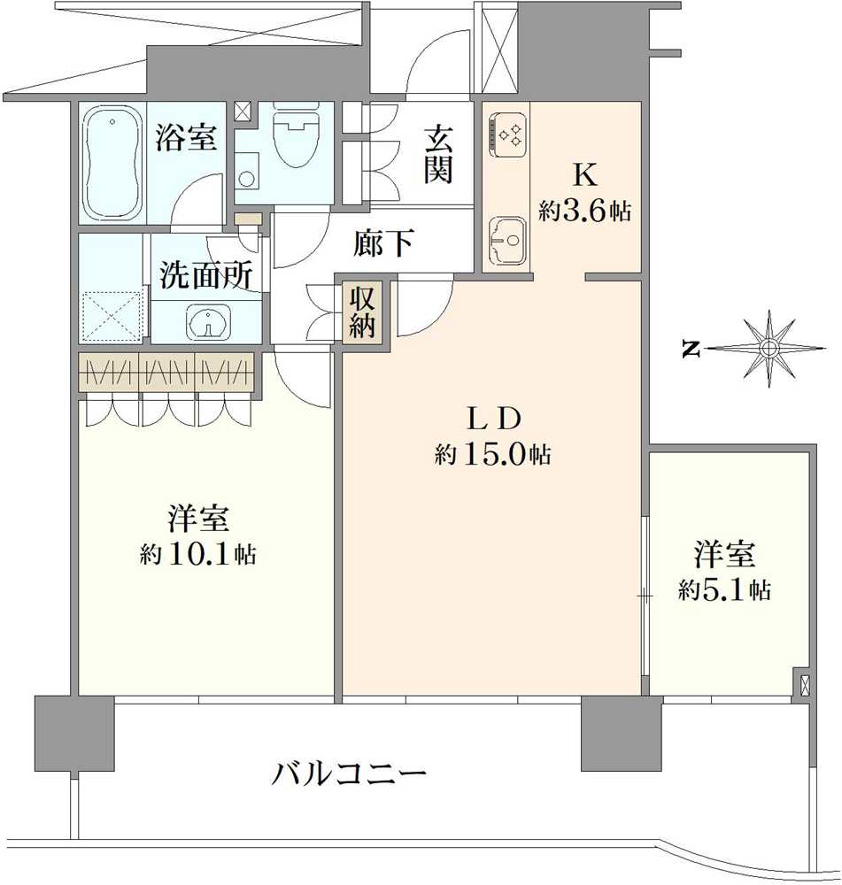 M.MTOWERS　theWestの間取図