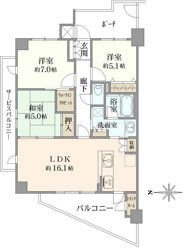 ディモア茨木千里丘の間取図