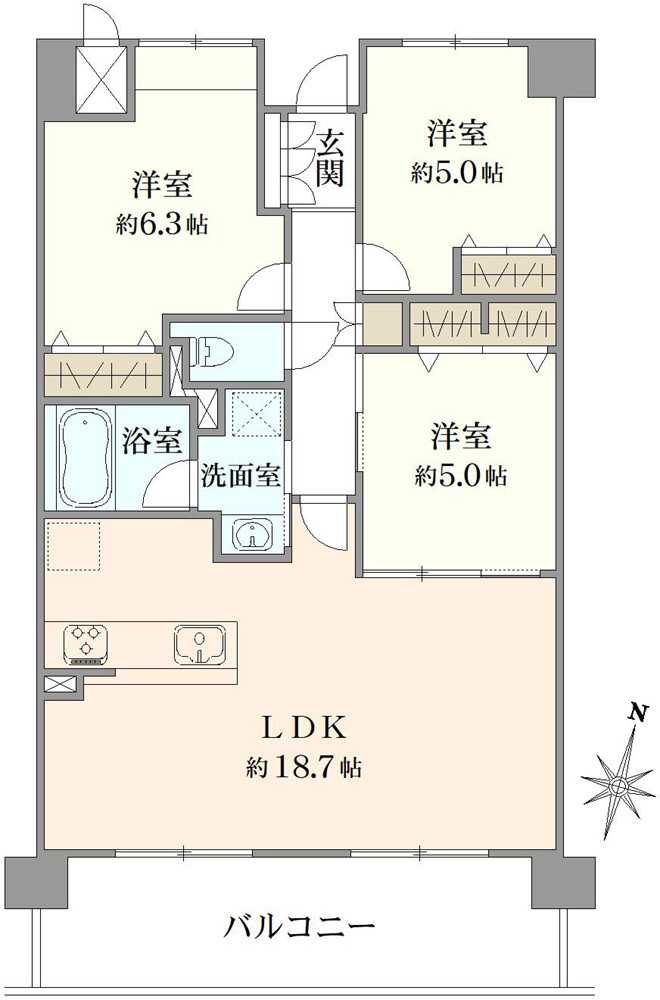 ステイツ高槻玉川新町の間取図