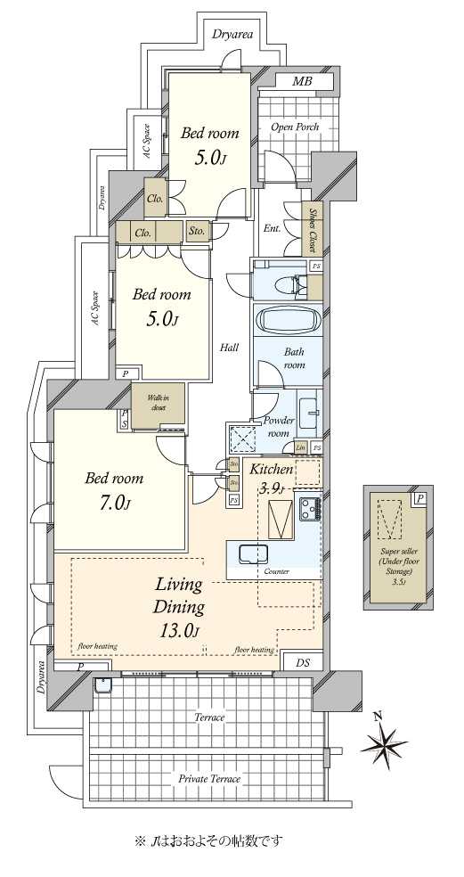プラウド大井ゼームス坂の間取図