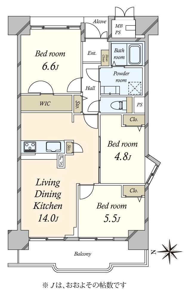 八潮ハイツの間取図