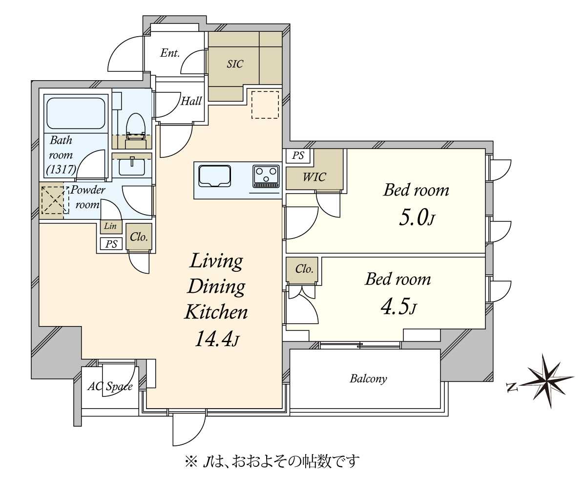 プレシス大井町パークフロントの間取図