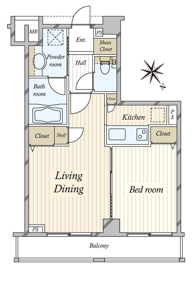 クオリア恵比寿サウスの間取図