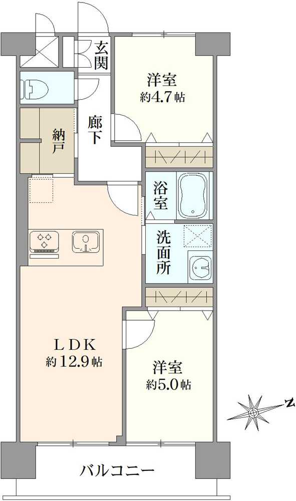 グローイン新宿御苑の間取図