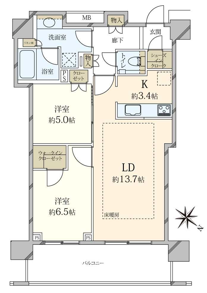 クロスエアタワーの間取図
