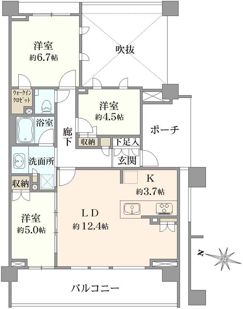 プラウド杉並和田グランドコートの間取図