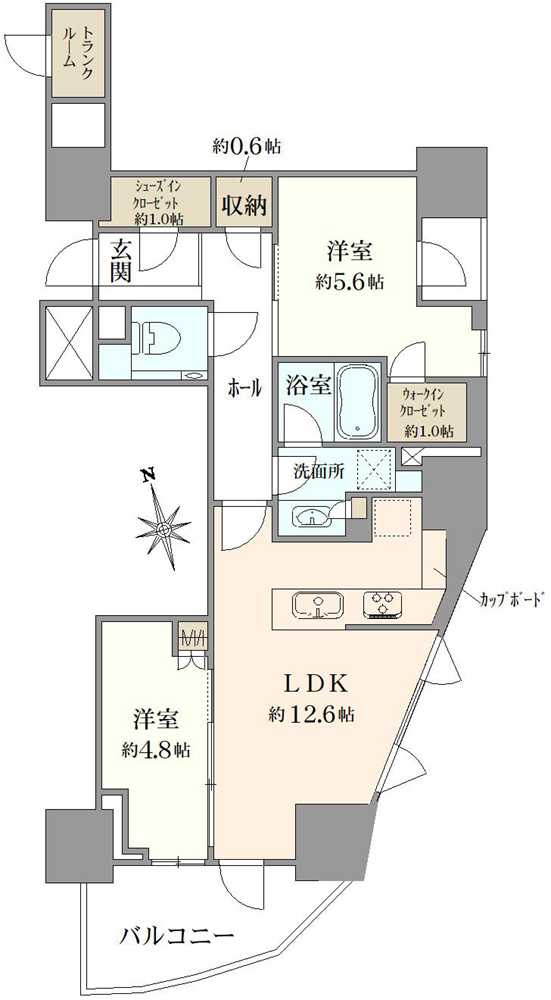 パークタワー東中野グランドエアの間取図