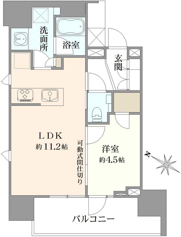 ブリリア東中野ステーションフロントの間取図