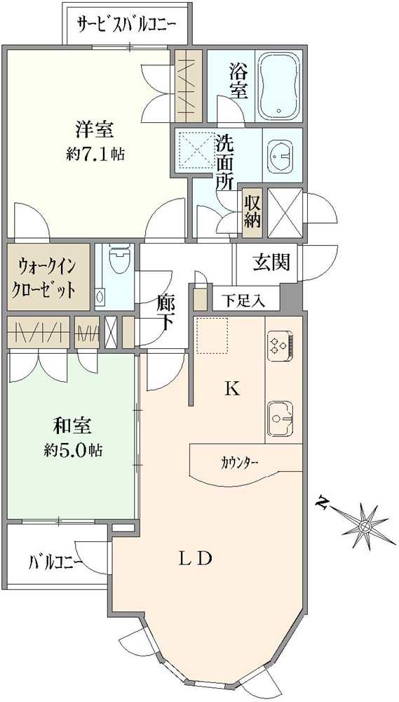 サンウッド杉並和田フラッツの間取図