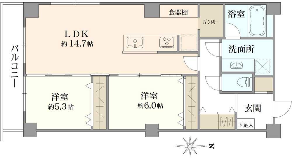 千光前ファミリーハウスの間取図
