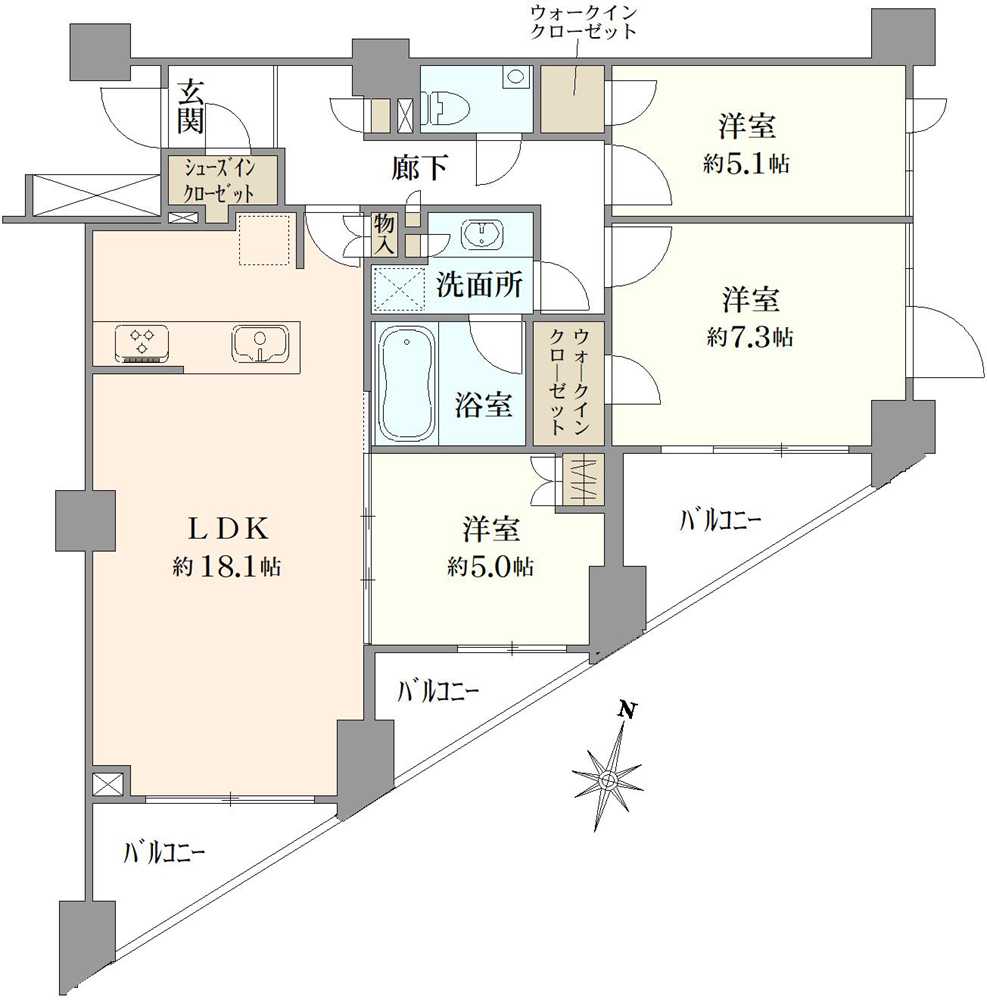 ピアース杉並方南町レジデンスの間取図