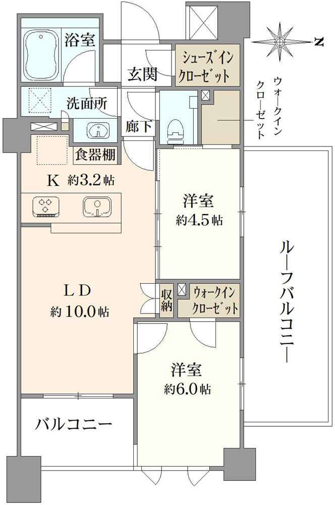 グランツオーベル中野の間取図